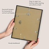 image:imageAmericanflat 8x12 Picture Frame with ShatterResistant Glass  Set of 2  Streamline Collection  Thin Border Photo Frame for Tabletop and Wall  Hanging Hardware and Easel Stand Included  Black  Shatterresistant glass wall or tabletop display with included easel sawtooth hangers included secure turntab backingBlack