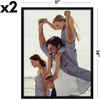 image:imageAmericanflat 8x12 Picture Frame with ShatterResistant Glass  Set of 2  Streamline Collection  Thin Border Photo Frame for Tabletop and Wall  Hanging Hardware and Easel Stand Included  Black  Shatterresistant glass wall or tabletop display with included easel sawtooth hangers included secure turntab backingBlack