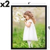 image:imageAmericanflat 8x12 Picture Frame with ShatterResistant Glass  Set of 2  Streamline Collection  Thin Border Photo Frame for Tabletop and Wall  Hanging Hardware and Easel Stand Included  Black  Shatterresistant glass wall or tabletop display with included easel sawtooth hangers included secure turntab backingBlack