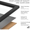 image:imageAmericanflat 8x12 Picture Frame with ShatterResistant Glass  Set of 2  Streamline Collection  Thin Border Photo Frame for Tabletop and Wall  Hanging Hardware and Easel Stand Included  Black  Shatterresistant glass wall or tabletop display with included easel sawtooth hangers included secure turntab backingBlack
