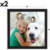 image:imageAmericanflat 8x12 Picture Frame with ShatterResistant Glass  Set of 2  Streamline Collection  Thin Border Photo Frame for Tabletop and Wall  Hanging Hardware and Easel Stand Included  Black  Shatterresistant glass wall or tabletop display with included easel sawtooth hangers included secure turntab backingBlack