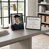 image:imageAmericanflat 8x12 Picture Frame with ShatterResistant Glass  Set of 2  Streamline Collection  Thin Border Photo Frame for Tabletop and Wall  Hanging Hardware and Easel Stand Included  Black  Shatterresistant glass wall or tabletop display with included easel sawtooth hangers included secure turntab backingBlack