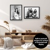 image:imageAmericanflat 8x12 Picture Frame with ShatterResistant Glass  Set of 2  Streamline Collection  Thin Border Photo Frame for Tabletop and Wall  Hanging Hardware and Easel Stand Included  Black  Shatterresistant glass wall or tabletop display with included easel sawtooth hangers included secure turntab backingBlack