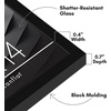 image:imageAmericanflat 8x12 Picture Frame with ShatterResistant Glass  Set of 2  Streamline Collection  Thin Border Photo Frame for Tabletop and Wall  Hanging Hardware and Easel Stand Included  Black  Shatterresistant glass wall or tabletop display with included easel sawtooth hangers included secure turntab backingBlack
