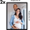 image:imageAmericanflat 8x12 Picture Frame with ShatterResistant Glass  Set of 2  Streamline Collection  Thin Border Photo Frame for Tabletop and Wall  Hanging Hardware and Easel Stand Included  Black  Shatterresistant glass wall or tabletop display with included easel sawtooth hangers included secure turntab backingBlack