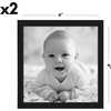 image:imageAmericanflat 8x12 Picture Frame with ShatterResistant Glass  Set of 2  Streamline Collection  Thin Border Photo Frame for Tabletop and Wall  Hanging Hardware and Easel Stand Included  Black  Shatterresistant glass wall or tabletop display with included easel sawtooth hangers included secure turntab backingBlack