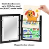 image:imageAmericanflat Kids Artwork Frame Changeable Black  Magnetic Door Holds 100 Art Pieces  85x11 Letter Size Display with Mat or 10x125 Without Mat  My Mini Masterpiece  Holds 100 art pieces magnetic front door builtin keyholes for wall display stores finished artworkBlack