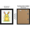 image:imageAmericanflat Kids Artwork Frame Changeable Black  Magnetic Door Holds 100 Art Pieces  85x11 Letter Size Display with Mat or 10x125 Without Mat  My Mini Masterpiece  Holds 100 art pieces magnetic front door builtin keyholes for wall display stores finished artworkBlack