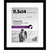 image:imageAmericanflat 115x14 Picture Frame  Matted to 85x11  Black  Engineered Wood construction Shatterresistant glass hangs vertical or horizontal sawtooth hangers includedBlack