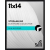 image:imageAmericanflat 11x14 Picture Frame  Slim Molding  Black  Shatterresistant glass hangs vertical or horizontal sawtooth hangers included secure turntab backing