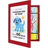 image:imageAmericanflat 85x11 Changeable Kids Art Frame 2Pack  Silver  Holds 100 art pieces magnetic front door builtin keyholes for wall display stores finished artworkApple Red