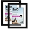 image:imageAmericanflat 8x10 Floating Picture Frame 2Pack  Engineered Wood  Black  Photo floats between crystalclear glass wall or tabletop display with included easel sawtooth hangers includedBlack