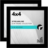 image:imageAmericanflat 8x12 Picture Frame with ShatterResistant Glass  Set of 2  Streamline Collection  Thin Border Photo Frame for Tabletop and Wall  Hanging Hardware and Easel Stand Included  Black  Shatterresistant glass wall or tabletop display with included easel sawtooth hangers included secure turntab backingBlack