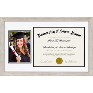 image:imageAmericanflat 11x18 Diploma Frame with ShatterResistant Glass  Fits 85x11 Diplomas and 5x7 Pictures  Signature Collection  Engineered Wood Graduation Picture Frame for Wall Display  BlackDriftwood