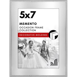 image:imageAmericanflat 12x18 Poster Frame  Silver Engineered Wood with Polished Plexiglass  Wide Picture Frame for Vertical or Horizontal Wall Display  Epic Collection  Silver  Polished plexiglass front hangs vertical or horizontal sawtooth hangers included secure turntab backing5X7