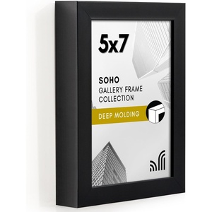 image:imageAmericanflat 16x24 Deep Poster Frame  White  Polished plexiglass front hangs vertical or horizontal sawtooth hangers included fits photos posters and artBlack