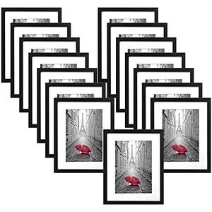 image:imageAmericanflat Picture Frame in Black with Shatter Resistant Glass  Horizontal and Vertical Formats for Wall  9 x 12  Pack of 15