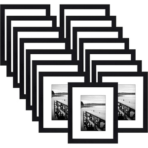 image:imageAmericanflat Picture Frames in Black with Shatter Resistant Glass Horizontal and Vertical Formats for Wall and Tabletop  8 x 10  Pack of 15
