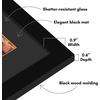 image:imageAmericanflat 16x24 Poster Frame  Matted to 12x18  Engineered Wood  Black  Polished plexiglass front hangs vertical or horizontal sawtooth hangers included secure turntab backingBlack
