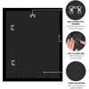 image:imageAmericanflat 16x24 Poster Frame  Matted to 12x18  Engineered Wood  Black  Polished plexiglass front hangs vertical or horizontal sawtooth hangers included secure turntab backingBlack