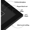 image:imageAmericanflat 16x24 Poster Frame  Matted to 12x18  Engineered Wood  Black  Polished plexiglass front hangs vertical or horizontal sawtooth hangers included secure turntab backingBlack