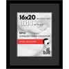 image:imageAmericanflat 16x24 Poster Frame  Matted to 12x18  Engineered Wood  Black  Polished plexiglass front hangs vertical or horizontal sawtooth hangers included secure turntab backingBlack