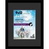 image:imageAmericanflat 16x24 Poster Frame  Matted to 12x18  Engineered Wood  Black  Polished plexiglass front hangs vertical or horizontal sawtooth hangers included secure turntab backingBlack