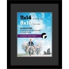image:imageAmericanflat 16x24 Poster Frame  Matted to 12x18  Engineered Wood  Black  Polished plexiglass front hangs vertical or horizontal sawtooth hangers included secure turntab backingBlack