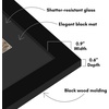 image:imageAmericanflat 16x24 Poster Frame  Matted to 12x18  Engineered Wood  Black  Polished plexiglass front hangs vertical or horizontal sawtooth hangers included secure turntab backingBlack