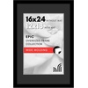 image:imageAmericanflat 16x24 Poster Frame  Matted to 12x18  Engineered Wood  Black  Polished plexiglass front hangs vertical or horizontal sawtooth hangers included secure turntab backingBlack