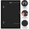 image:imageAmericanflat 16x24 Poster Frame  Matted to 12x18  Engineered Wood  Black  Polished plexiglass front hangs vertical or horizontal sawtooth hangers included secure turntab backingBlack
