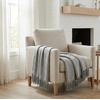 image:imageAmericanflat 50x60 Throw Blanket  Soft and Breathable Cotton Throw Blanket for Couch Bed Chair  Decorative Blankets Perfect for Home Office or Outdoor Use  Grey and White Mini Diamond DesignOmala White and Grey Mini Diamond