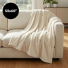 image:imageAmericanflat 50x60 Throw Blanket  Soft and Breathable Cotton Throw Blanket for Couch Bed Chair  Decorative Blankets Perfect for Home Office or Outdoor Use  Grey and White Mini Diamond DesignRabbit Faux Fur