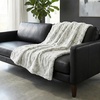 image:imageAmericanflat 50x60 Throw Blanket  Soft and Breathable Cotton Throw Blanket for Couch Bed Chair  Decorative Blankets Perfect for Home Office or Outdoor Use  Grey and White Mini Diamond DesignSnow Leopard Faux Fur
