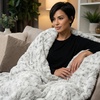 image:imageAmericanflat 50x60 Throw Blanket  Soft and Breathable Cotton Throw Blanket for Couch Bed Chair  Decorative Blankets Perfect for Home Office or Outdoor Use  Grey and White Mini Diamond DesignSnow Leopard Faux Fur