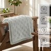 image:imageAmericanflat 50x60 Throw Blanket  Soft and Breathable Cotton Throw Blanket for Couch Bed Chair  Decorative Blankets Perfect for Home or Outdoor Use  Cloud Grey and White Mini Diamond DesignLight Gray