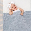 image:imageAmericanflat 50x60 Throw Blanket  Soft and Breathable Cotton Throw Blanket for Couch Bed Chair  Decorative Blankets Perfect for Home or Outdoor Use  Cloud Grey and White Mini Diamond DesignGray
