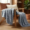 image:imageAmericanflat 50x60 Throw Blanket  Soft and Breathable Cotton Throw Blanket for Couch Bed Chair  Decorative Blankets Perfect for Home or Outdoor Use  Cloud Grey and White Mini Diamond DesignGray