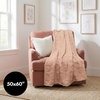 image:imageAmericanflat 50x60 Throw Blanket  Soft and Breathable Cotton Throw Blanket for Couch Bed Chair  Decorative Blankets Perfect for Home or Outdoor Use  Cloud Grey and White Mini Diamond DesignCream
