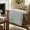 image:imageAmericanflat 50x60 Throw Blanket  Soft and Breathable Cotton Throw Blanket for Couch Bed Chair  Decorative Blankets Perfect for Home or Outdoor Use  Cloud Grey and White Mini Diamond DesignLight Gray