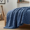 image:imageAmericanflat 50x60 Throw Blanket  Soft and Breathable Cotton Throw Blanket for Couch Bed Chair  Decorative Blankets Perfect for Home or Outdoor Use  Cloud Grey and White Mini Diamond DesignDark Blue