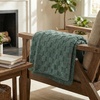image:imageAmericanflat 50x60 Throw Blanket  Soft and Breathable Cotton Throw Blanket for Couch Bed Chair  Decorative Blankets Perfect for Home or Outdoor Use  Cloud Grey and White Mini Diamond DesignGreen