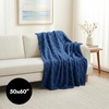 image:imageAmericanflat 50x60 Throw Blanket  Soft and Breathable Cotton Throw Blanket for Couch Bed Chair  Decorative Blankets Perfect for Home or Outdoor Use  Cloud Grey and White Mini Diamond DesignDark Blue