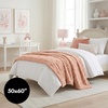 image:imageAmericanflat 50x60 Throw Blanket  Soft and Breathable Cotton Throw Blanket for Couch Bed Chair  Decorative Blankets Perfect for Home or Outdoor Use  Cloud Grey and White Mini Diamond DesignPink