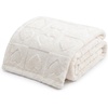 image:imageAmericanflat 50x60 Throw Blanket  Soft and Breathable Cotton Throw Blanket for Couch Bed Chair  Decorative Blankets Perfect for Home or Outdoor Use  Cloud Grey and White Mini Diamond DesignCream