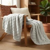 image:imageAmericanflat 50x60 Throw Blanket  Soft and Breathable Cotton Throw Blanket for Couch Bed Chair  Decorative Blankets Perfect for Home or Outdoor Use  Cloud Grey and White Mini Diamond DesignLight Gray