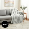 image:imageAmericanflat 50x60 Throw Blanket  Soft and Breathable Cotton Throw Blanket for Couch Bed Chair  Decorative Blankets Perfect for Home or Outdoor Use  Cloud Grey and White Mini Diamond DesignLight Gray