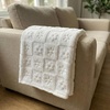 image:imageAmericanflat 50x60 Throw Blanket  Soft and Breathable Cotton Throw Blanket for Couch Bed Chair  Decorative Blankets Perfect for Home or Outdoor Use  Cloud Grey and White Mini Diamond DesignCream