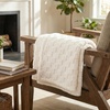 image:imageAmericanflat 50x60 Throw Blanket  Soft and Breathable Cotton Throw Blanket for Couch Bed Chair  Decorative Blankets Perfect for Home or Outdoor Use  Cloud Grey and White Mini Diamond DesignCream