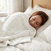 image:imageAmericanflat 50x60 Throw Blanket  Soft and Breathable Cotton Throw Blanket for Couch Bed Chair  Decorative Blankets Perfect for Home or Outdoor Use  Cloud Grey and White Mini Diamond DesignCream